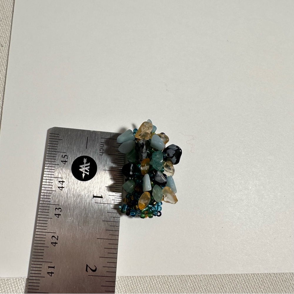 beaded crystal statement ring - Picture 5 of 6